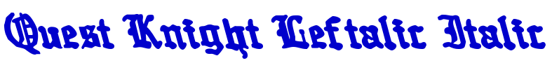 Quest Knight Leftalic Italic लिपि